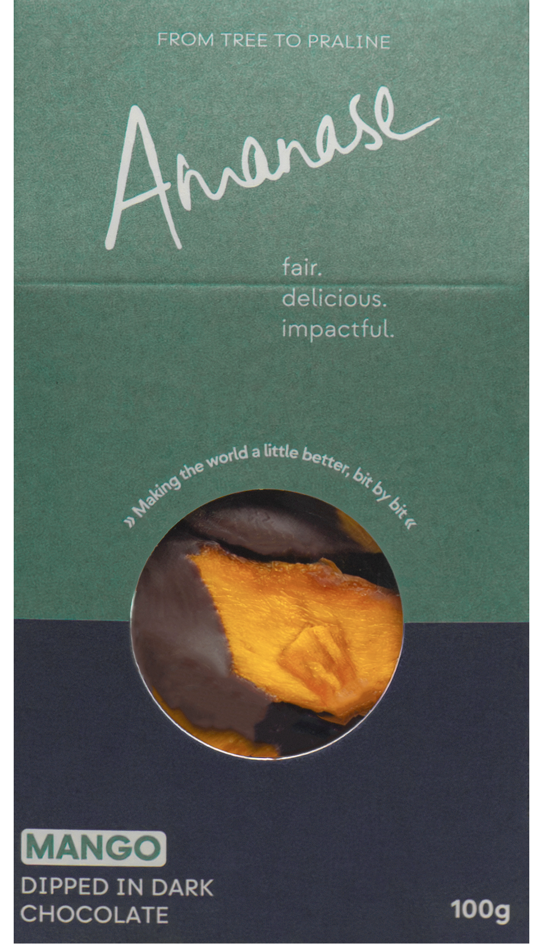 MANGO dipped in dark chocolate MANGO dipped in dark chocolate
